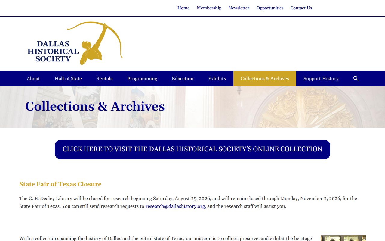 Balch Springs previous residents research through Dallas Historical Society collections