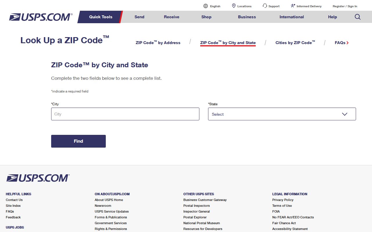 Balch Springs ZIP code directory research using the USPS ZIP lookup